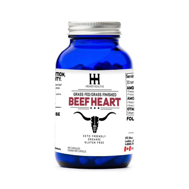 Higher Healths BEEF HEART Grass-Fed/Grass Finished 100% Freeze Dried